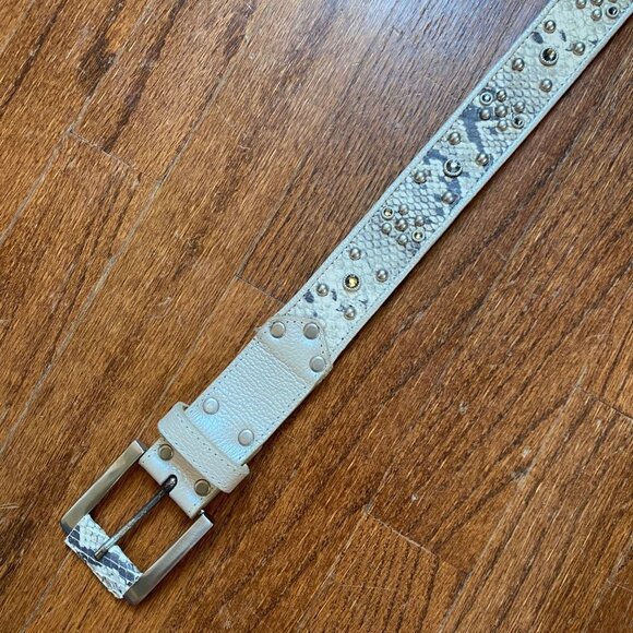 Leatherock Belt Womens Size Small Snake Skin Studded Crystals Southwestern main image 12